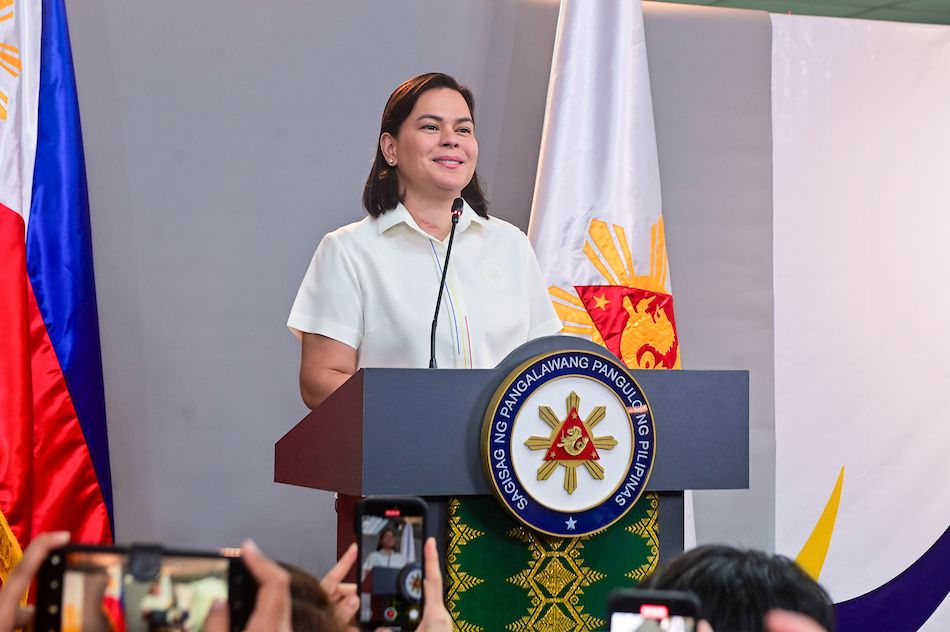 Vice President Sara Duterte speaks to the media at the Office of the Vice President in Mandaluyong City on December 11, 2024.  Maria Tan, ABS-CBN News/File